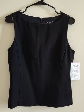 J. Crew Black Sleeveless Sheath Top